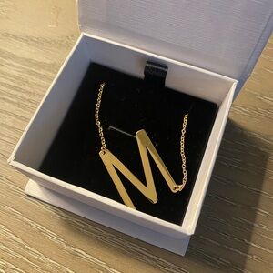 Mint & Lily , Statement Initial Necklace “M”